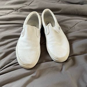 White slip on vans